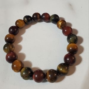 Tiger Eye Beaded Stretch Bracelet